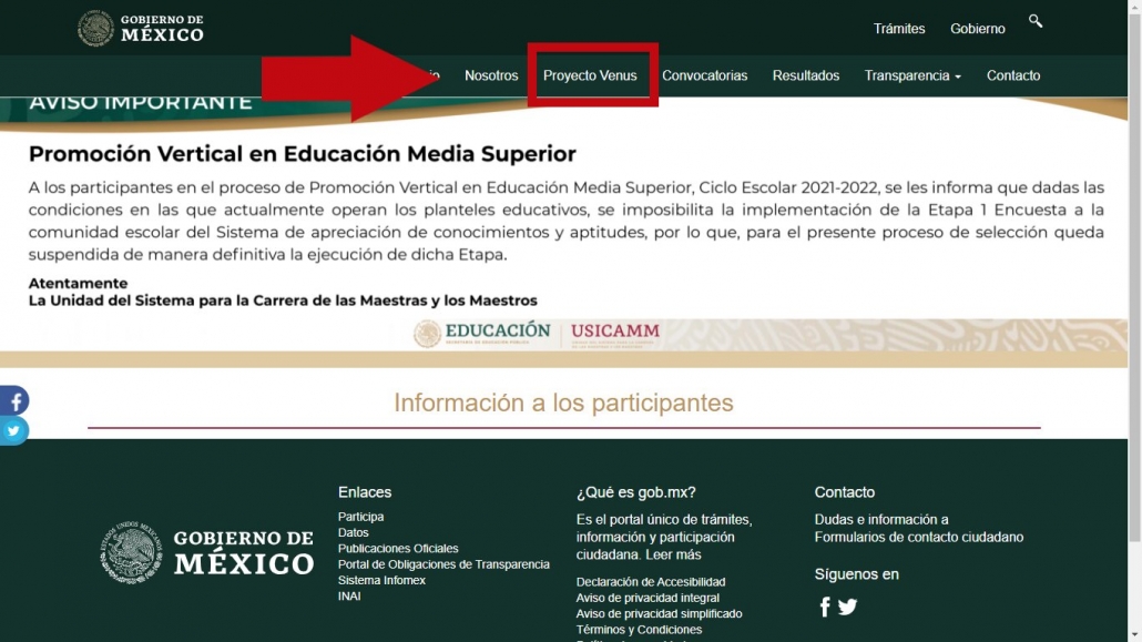 Ingresar al Proyecto Venus